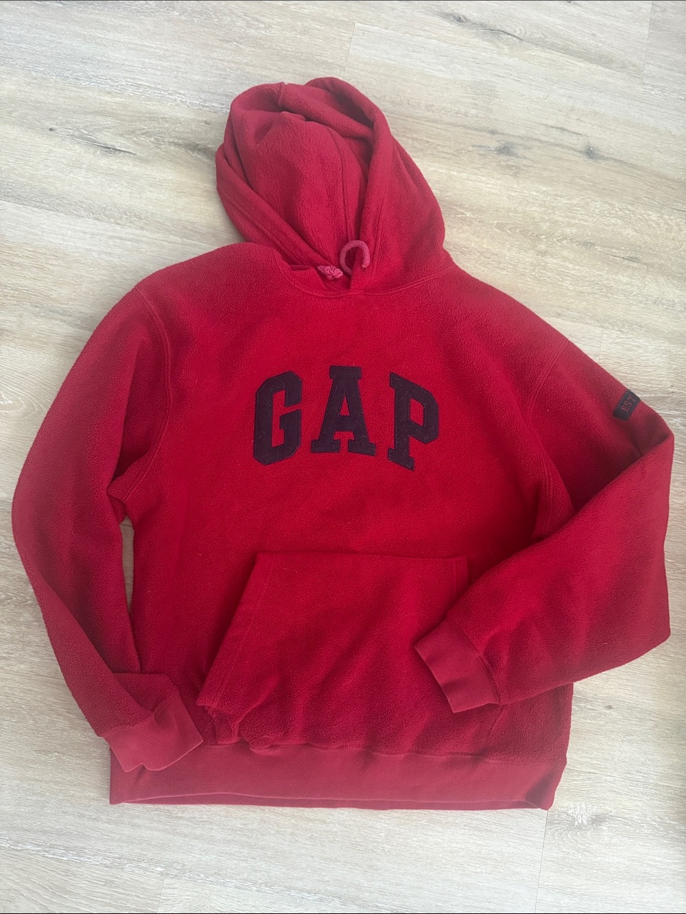 GAP Red Hoodie with Navy Logo